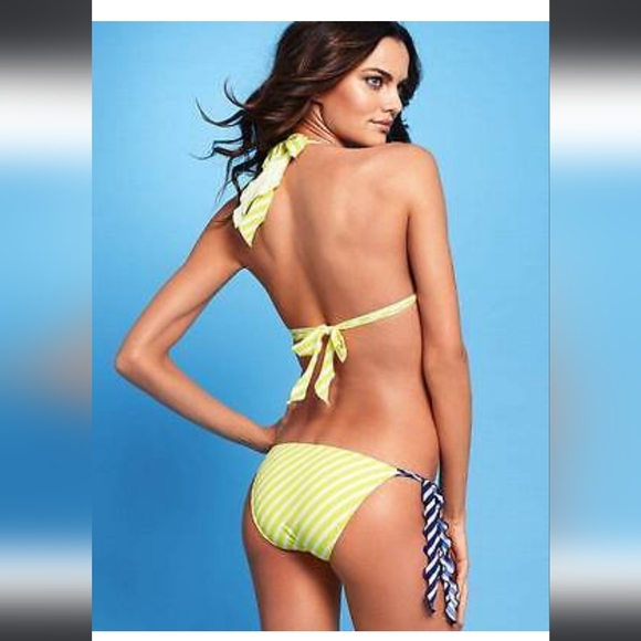 Victoria's Secret Stripe & Sequin Triangle Bikini - Picture 3 of 11